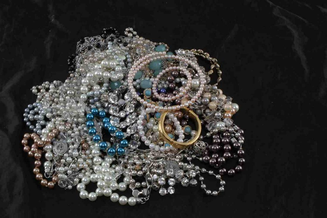 DESIGNER FASHION COSTUME JEWELRY LOT: Great for wear or resale, many with original tags. Designer pieces, Jewel Kade, Garold Miller, Chicos and such.