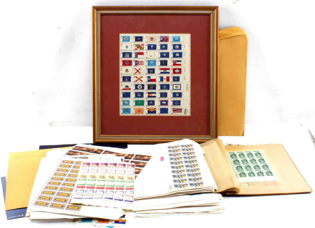 LOT US POSTAGE BLOCKS MNH & FDC PRESIDENTS: Lot of mint full gum unhinged United States American postage stamps. Includes commemorative sets such as the surrender of Lord Cornwallis, 1945 Victory at last, 1941 World at War, First Day Covers US 