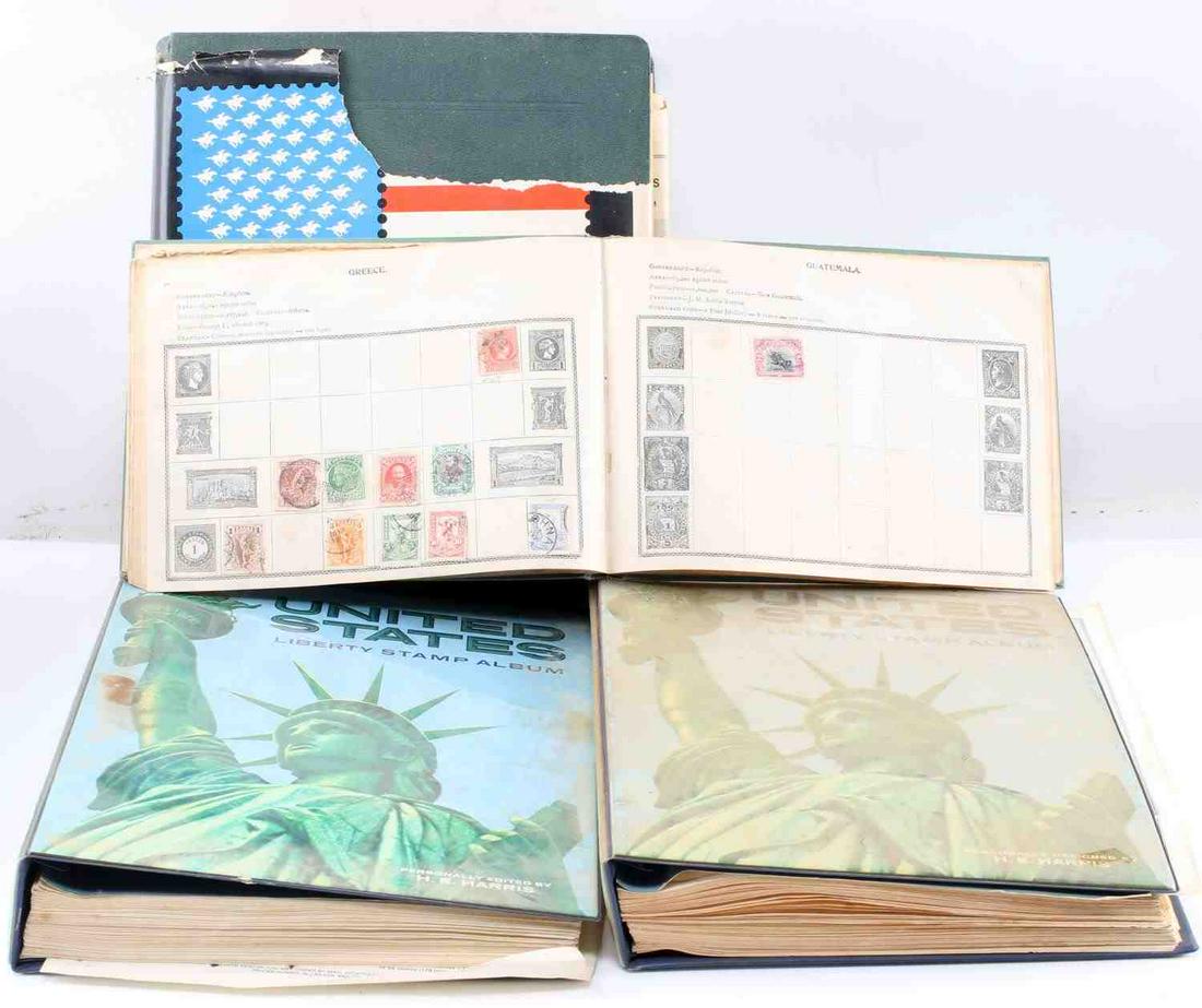 COLLECTION US COMMEMORATIVE MNH STAMPS 1870-1972: One Scott's Plate block album for U.S. twentieth century commemorative stamps 1934-1972, partially filled with mint non-hinged individual and plate stamps. Pages of album are yellowed around outside e
