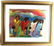 WOODIE LONG OIL ON PAPER PAINTING WOMEN W PURSES