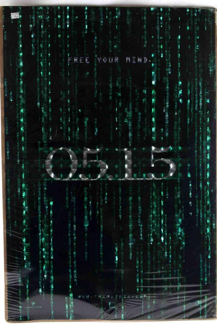 MATRIX ORIGINAL THEATRICAL POSTER 1999: Matrix Original Theatrical Poster 1999. 40x27 inches. Single sheet. Sharp edges. Very good Condition. Poster will ship rolled.