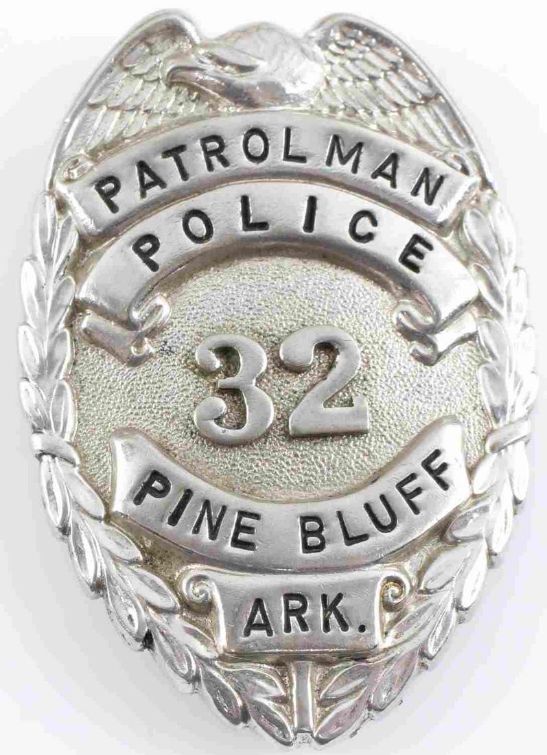 OBSOLETE POLICE BADGE PINE BLUFF ARKANSAS PATROL Apr 15, 2020