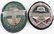 WWII GERMAN THIRD REICH SS SHIELD BADGES LOT OF 2
