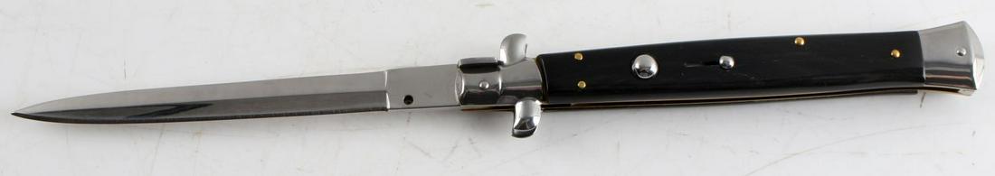 BLACK BONE AKC ITALIAN MADE SWITCHBLADE 13 INCHES: Black Bone AKC Italian Made Switchblade 13 inches. Blade is made of stainless steel. Blade measures 7 inches. Very good condition.