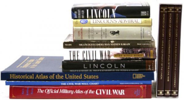LARGE ATLAS MILITARY CIVIL WAR LINCOLN: Lot includes 3 large coffee table books: Historical Atlas of the United States, The Civil War Wall Chart, and The Official Military Atlas of the Civil War. Three book boxed set Echoes of Glory (Time-L