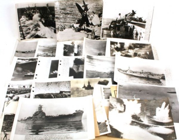 WWII PRESS RELEASE PHOTOGRAPHS US NAVY INTEREST