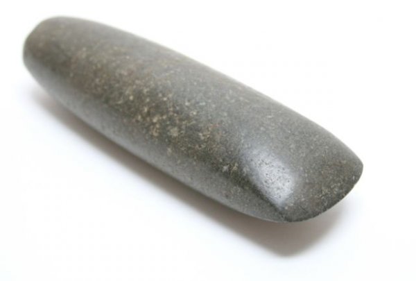 NATIVE AMERICAN STONE AXE HEAD PLUS ANOTHER - 3