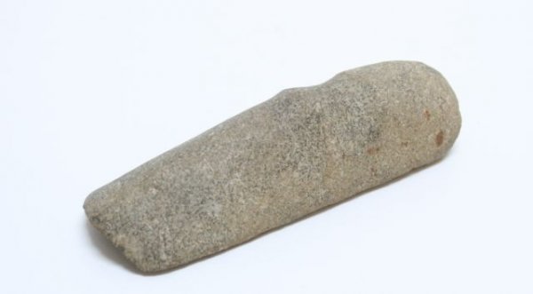 NATIVE AMERICAN STONE AXE HEAD PLUS ANOTHER - 9