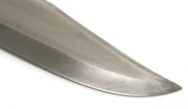 CUSTOM PUMA BOWIE CARBON STEEL W/ CHERRY HANDLE - 3