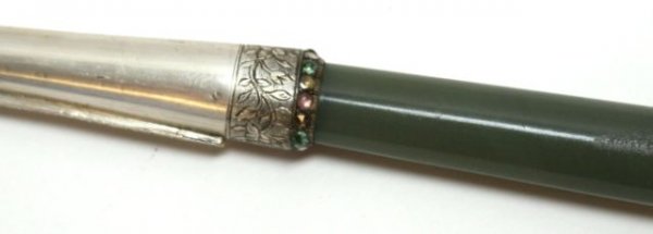 JEWELED PERSIAN KARD DAGGER DIAMOND RUBY EMERALD JADE  - 4