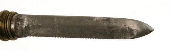 ANTIQUE BRASS CASE DIVERS KNIFE - 2