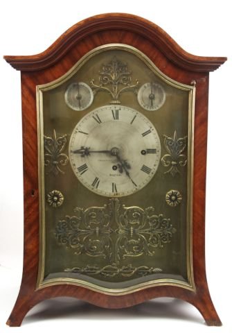 TOURAINE HOTEL LARGE MAHOGANY MANTLE CLOCK
