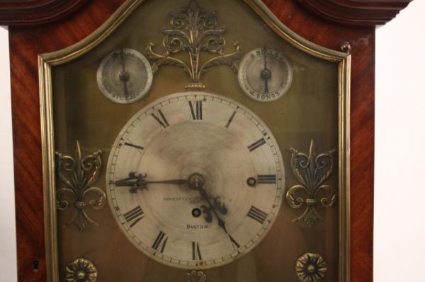 TOURAINE HOTEL LARGE MAHOGANY MANTLE CLOCK - 3