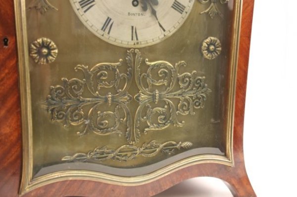 TOURAINE HOTEL LARGE MAHOGANY MANTLE CLOCK - 5