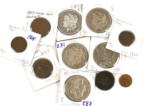 COLLECTION MORGAN DOLLARS CARSON CITY LARGE CENT