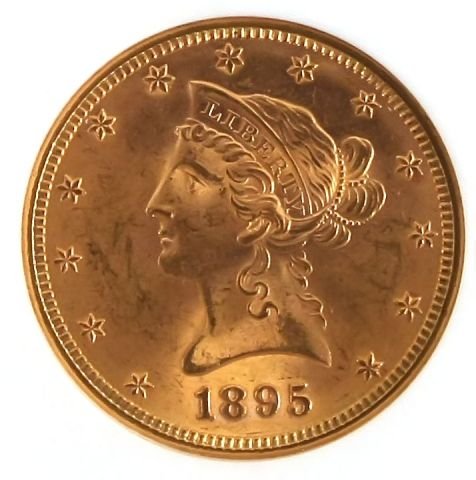$10 LIBERTY GOLD COIN 1895 NGC MS64 - 2