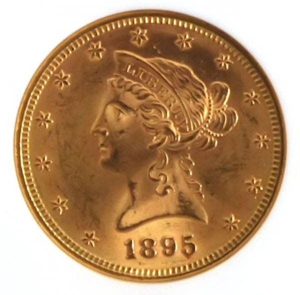 $10 LIBERTY GOLD COIN 1895 NGC MS64 - 2
