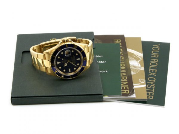 MEN'S ROLEX 18K GOLD SUBMARINER MINT IN BOX - 5
