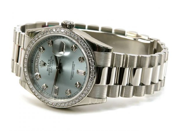 2008 MENS PLATINUM DIAMOND ROLEX PRESIDENT NEW