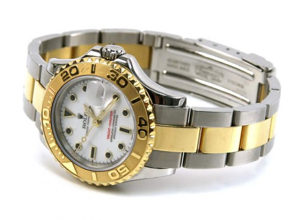 LADIES 2008 OYSTER TWO TONE YACHT MASTER ROLEX