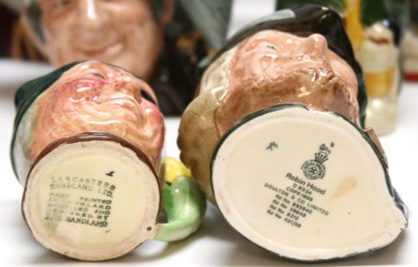 ROYAL DOULTON TOBY JUG LOT OF 9 - 2