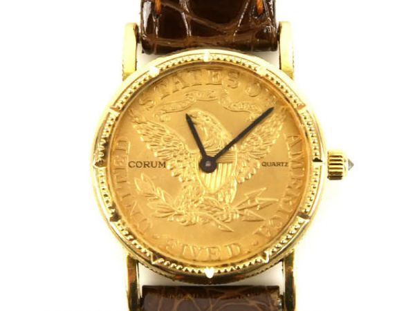 LADIES $5 CORUM COIN WATCH - 3
