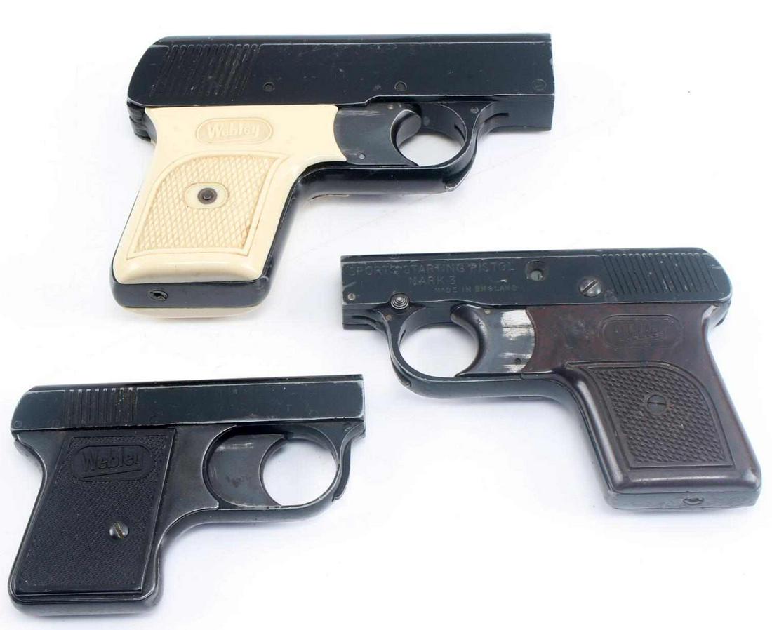 LOT OF 3 WEBLEY SPORTS STARTER PISTOLS TOY GUNS May 06, 2020
