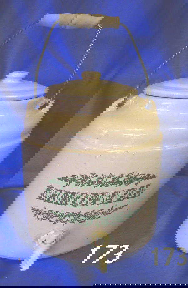 50173 ANTIQUE CROCK STYLE LEMONADE DISPENSER JUG