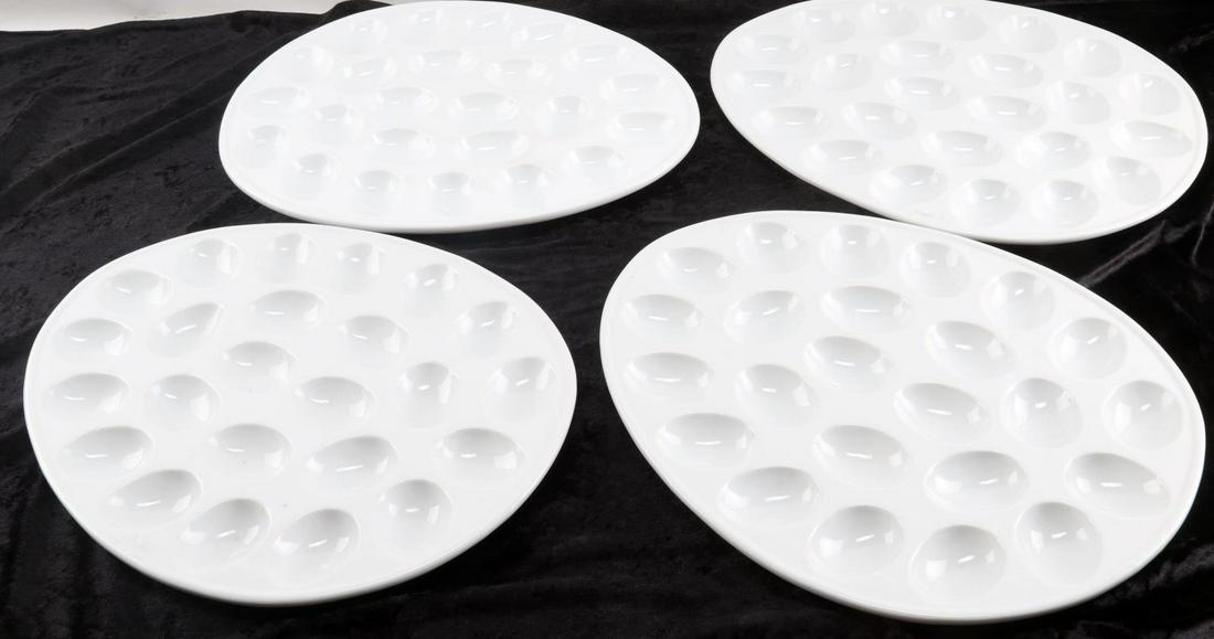 CORDON BLEU DEVILED EGG TRAY LOT OF 4: Four 24 egg trays, top maker. Unused
