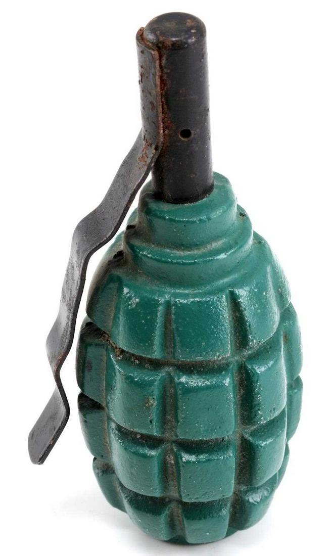 RARE NORTH VIETNAM NVA F-1 TRAINING INERT GRENADE: Missing pin otherwise complete and original.