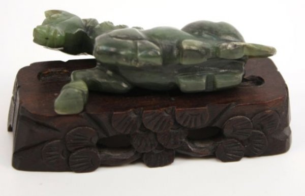ANTIQUE CARVED JADE HORSE - 3