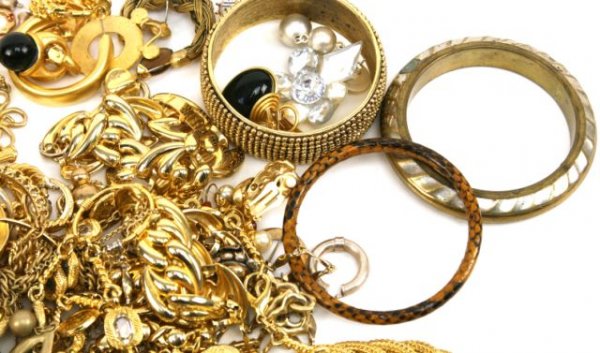 ANTIQUE ESTATE COSTUME JEWELRY GOLD VARIETY FSU - 4