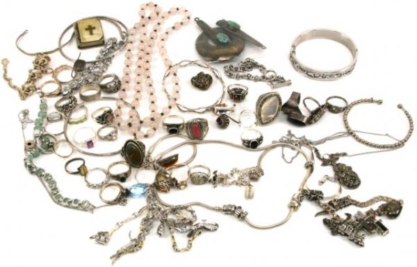 COSTUME JEWELRY STERLING SILVER RINGS BRACELETS