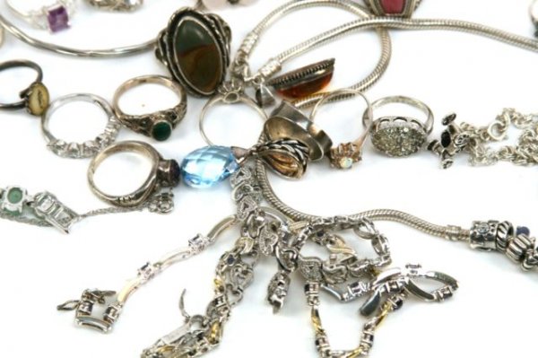 COSTUME JEWELRY STERLING SILVER RINGS BRACELETS - 2