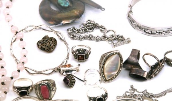 COSTUME JEWELRY STERLING SILVER RINGS BRACELETS - 3