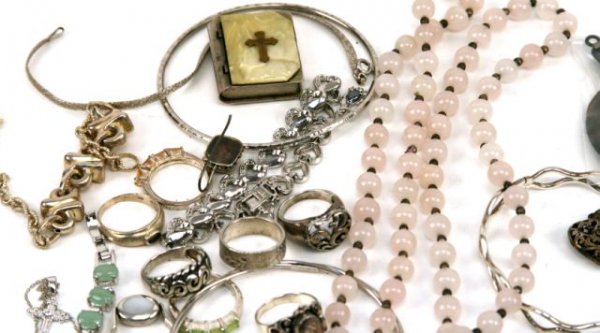 COSTUME JEWELRY STERLING SILVER RINGS BRACELETS - 4