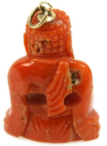 CORAL BUDDAH PENDANT - 2