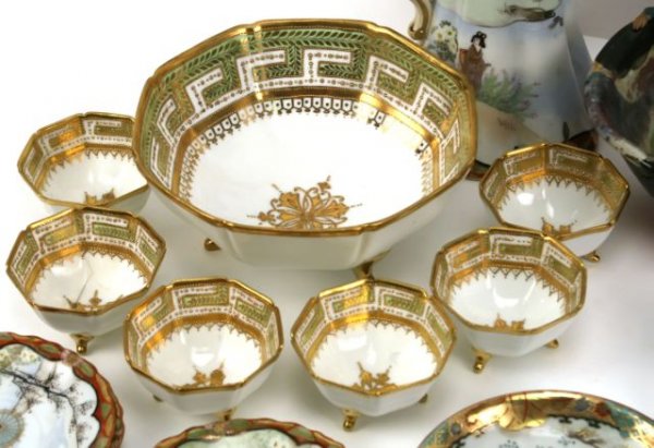 ASIAN CHINA SERVING PIECES PITCHER BOWLS CUPS - 3