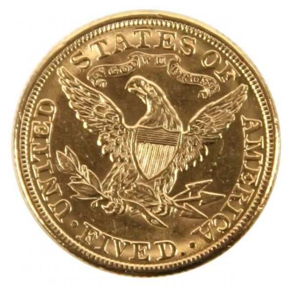 1881 GOLD HALF EAGLE $5.00 XF AU - 2