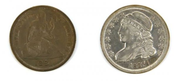 CAPPED BUST DIME SEATED LIBERTY 1837 1891
