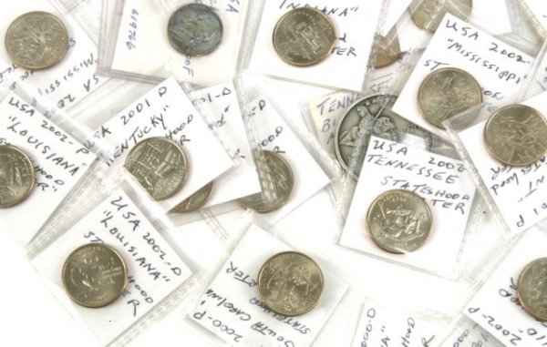 SILVER PROOF COIN LOT STATE QUARTERS CURRENCY MORE - 4