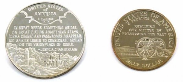 US MINT CIVIL WAR COMMEMORATIVE SILVER DOLLAR - 2
