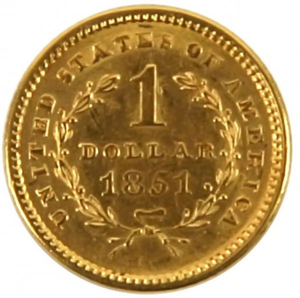 1851 GOLD DOLLAR XF TYPE I - 2