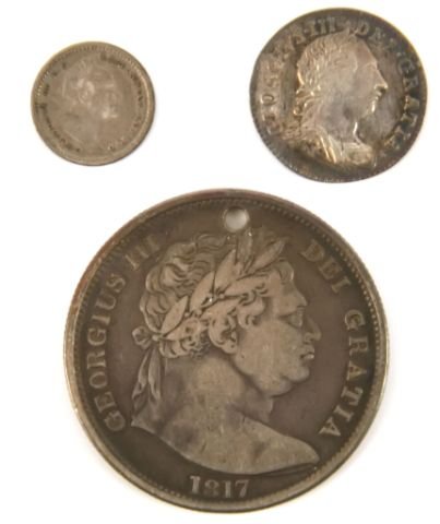 GEORGE III WILLIAM IV 3 1.5 HALF CROWN LOT