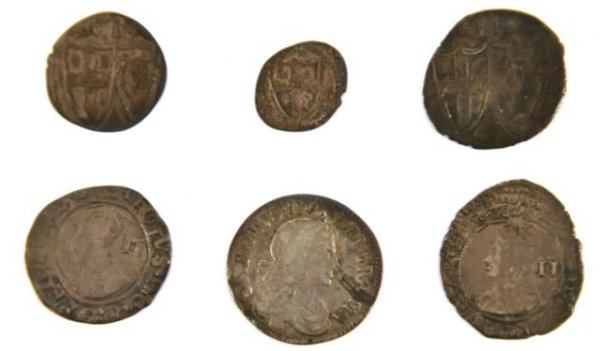 CHARLES I COMMONWEALTH II HAMMERED SILVER COIN LOT