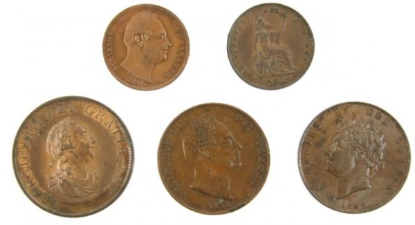 GEORGE III WILLIAM III HIGH GRADE COPPER COIN LOT