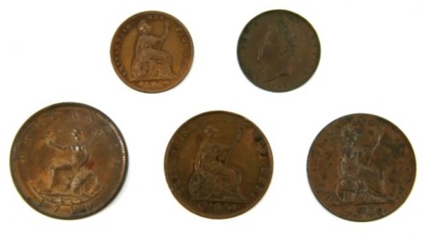 GEORGE III WILLIAM III HIGH GRADE COPPER COIN LOT - 2