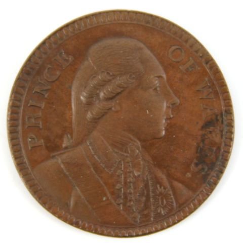 GEORGE III TOKEN MEDAL HOPE OF ENGLAND 1782 UNC