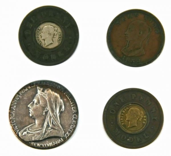 ENGLAND TOKEN LOT MODEL COINS FARTHING CONDER - 3