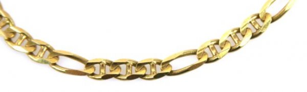 14K YELLOW GOLD MEN'S FIGGERO 22.5 INCH NECKLACE - 2